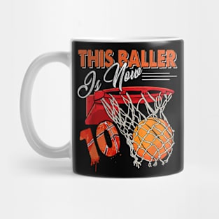 10th Birthday Basketball 10 Years Old Kids Mug